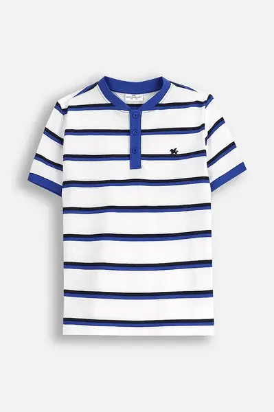 Dětská bavlněná polokošile Coccodrillo bílá barva, vzorovaná, BACK TO SCHOOL BOY