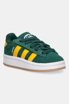 Dětské semišové tenisky adidas Originals CAMPUS 00s zelená barva, JP7987