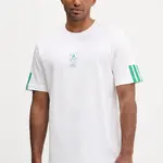 Bavlněné tričko adidas Stadium Ticket Loose Graphic T-Shirt pánské, bílá barva, s potiskem, JM6473