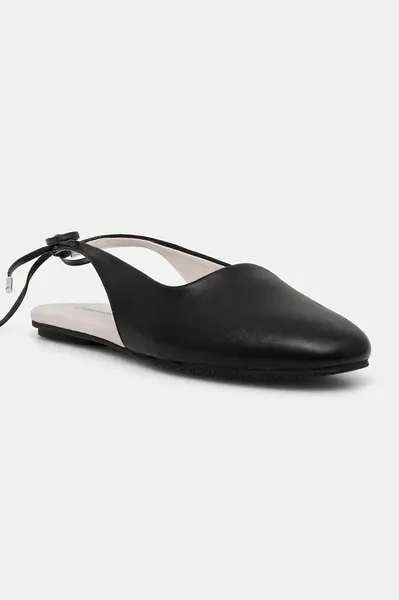 Kožené baleríny Calvin Klein BALLERINA SLING BACK LTH