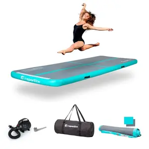 Airtrack inSPORTline Airstunt 400x100x10 cm šedá s elektrickou pumpou