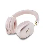 Guess PU Leather 4G Triangle Logo Bluetooth Stereo Headphone, růžová