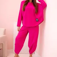 Włoski Komplet nových mikinových kalhot Punto fuchsie