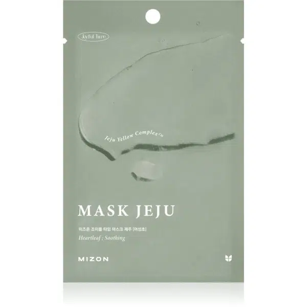 Mizon Joyful Time Jeju Heartleaf zklidňující plátýnková maska pro suchou a podrážděnou pleť 23 g