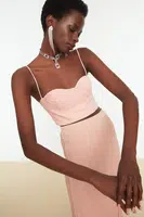 Trendyol Salmon Strapless Bustier