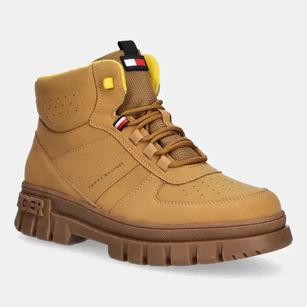 Dětské zimní boty Tommy Hilfiger hnědá barva, T3X5-34129