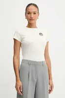 Bavlněné tričko BOSS Orange C_Endora_1 dámské, bílá barva, 50545287