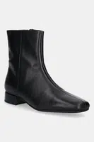 Kožené kotníkové boty Vagabond Shoemakers MONA dámské, černá barva, na plochém podpatku, 5955-001-20