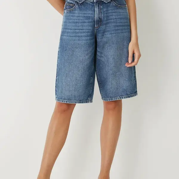 Bavlněné šortky Medicine modrá barva, high waist