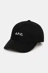 Kšiltovka A.P.C. casquette charlie černá barva, COZZS.M24069