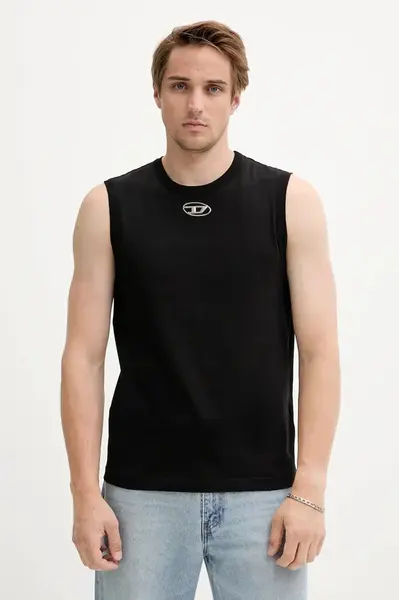 Bavlněné tričko Diesel T-BISCO černá barva, A15372.0CLBR