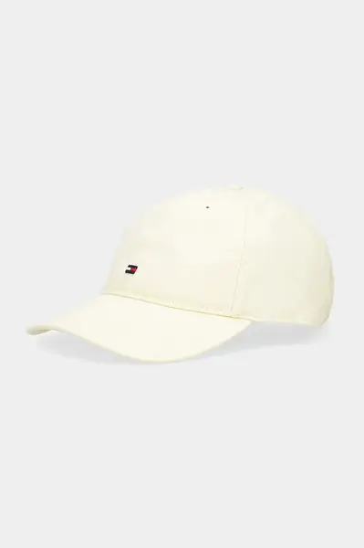 Bavlněná baseballová čepice Tommy Hilfiger žlutá barva, AM0AM13426