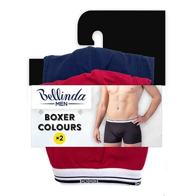 Bellinda
BOXER COLOURS 2x - Double pack of cotton boxer shorts - red - blue