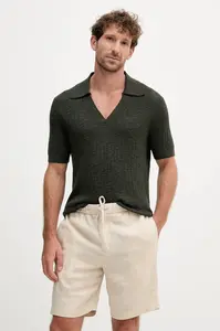 Polo tričko se lněnou směsí Frescobol Carioca