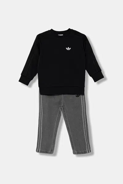 Kojenecká sada adidas Originals černá barva, JY3545