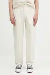 Bavlněné kalhoty A.P.C. pantalon willow pánské, béžová barva, COGBJ.F08486