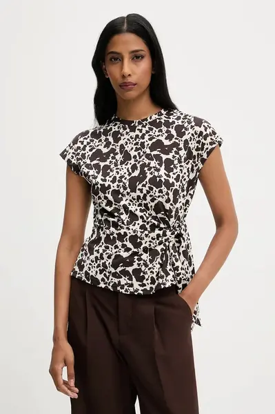 Tričko Answear.LAB dámské, hnědá barva