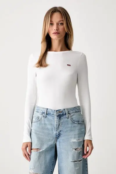 Levi's  tričko s dlouhým rukávem dámské bavlněné s elastanem HAYES LS