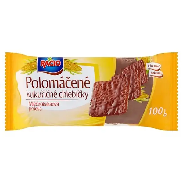 RACIO Polomáčené kukuřičné mléčnokakaová poleva 100 g