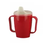MODOM Hrnček s náustkom s dvoma viečkami 250 ml červený