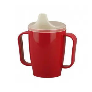 MODOM Hrnček s náustkom s dvoma viečkami 250 ml červený