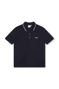 BOSS  Dětská bavlněná polokošile