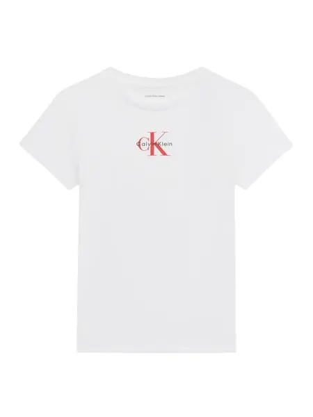 Calvin Klein Jeans Tričko  červená / čierna / biela
