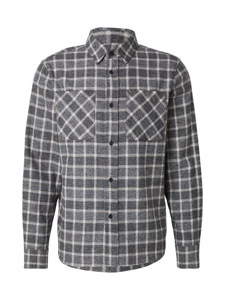 DAN FOX APPAREL Košeľa 'Daniel'  sivá / červená / biela