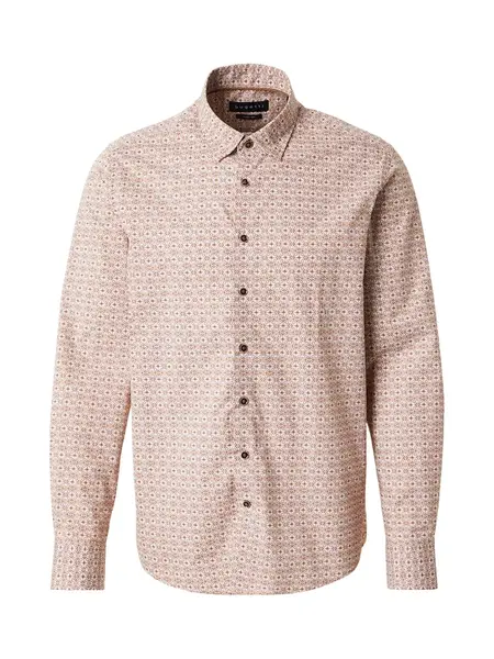 bugatti Košeľa  béžová / koňaková / biela