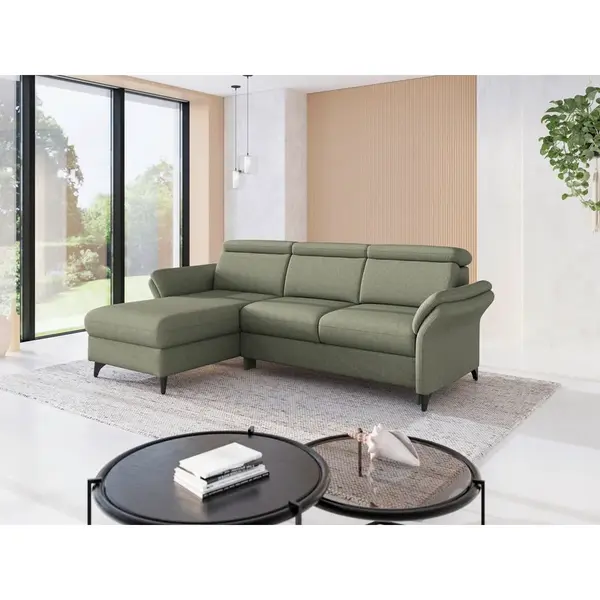 Sit & More ROHOVÁ SEDAČKA, textil, olivově zelená