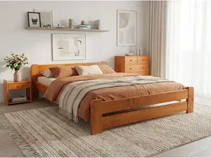 Postel Laura 160 x 200 cm, olše Rošt: Bez roštu, Matrace: Matrace Coco Maxi 20 cm