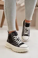 BIG STAR SHOES Zateplené Dámské Tenisky Na Platformě Eko Kůže Big Star