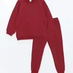 LC Waikiki Crew Neck Long Sleeve Printed Baby Boy Sweatshirt and Tracksuit Bottom 2-Piece Set