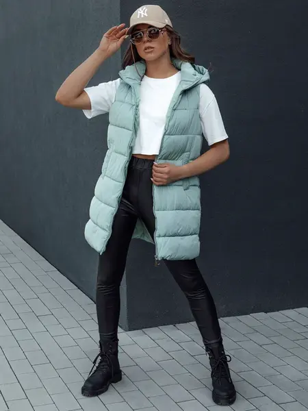 Dámská prošívaná vesta BRITA zelená