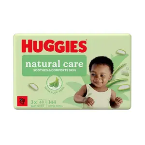Huggies Natural Care vlhčené ubrousky 48 ks