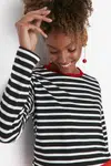 Dámské triko s dlouhým rukávem Trendyol Striped
