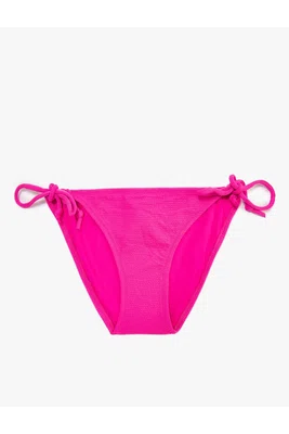 Koton Brazilské Bikiny Spodní díl Základní Texturované Boční kravata Detail