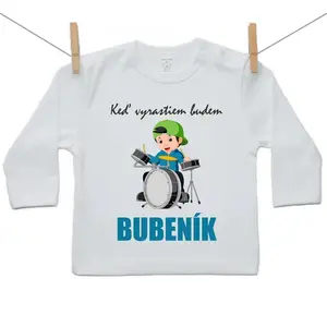 Boodyy Tričko s dlhým rukávom Keď vyrastiem budem bubeník 116 (5-6 rokov)