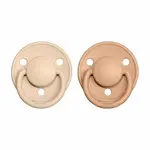 BIBS De Lux cumlíky zo silikónu 2ks - one size - Vanilla / Peach
