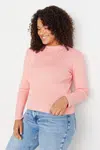 Trendyol Curve Pink Crew Neck Knitwear Blouse