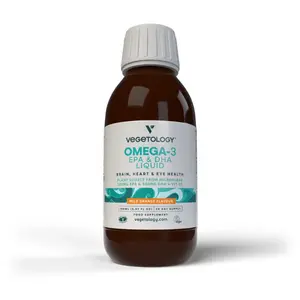 Vegetology Omega-3 Liquid EPA a DHA, s vitamínom D, 150 ml