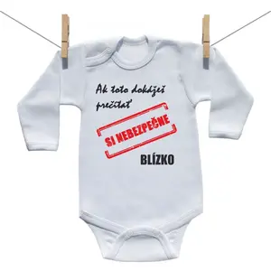 Boodyy Body s dlhým rukávom Nebezpečne blízko 92 (18-24 mesiacov)