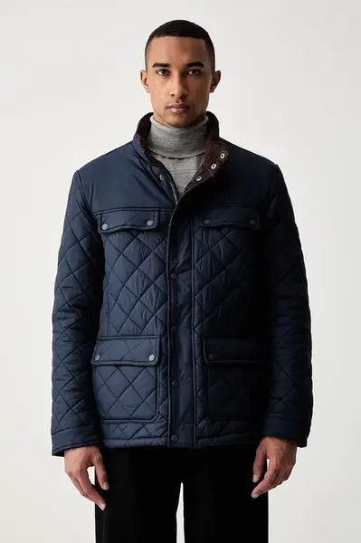 U.S. Polo Assn. bunda pánská DIAMOND QUILTED FUNNEL
