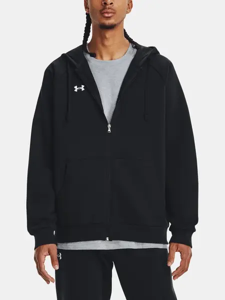 Under Armour Mikina UA Rival Fleece FZ Hoodie-BLK - Pánské