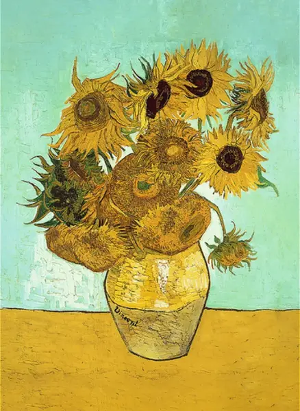 Dřevěné puzzle Art: Vincent van Gogh - Slunečnice 200 dílků (poškozená)