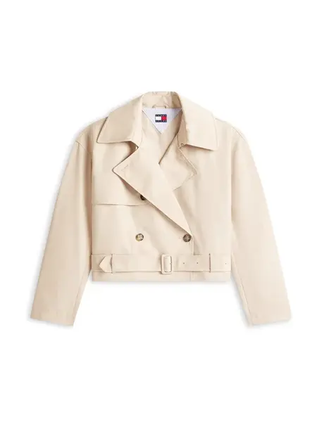 Tommy Jeans Prechodný kabát  béžová