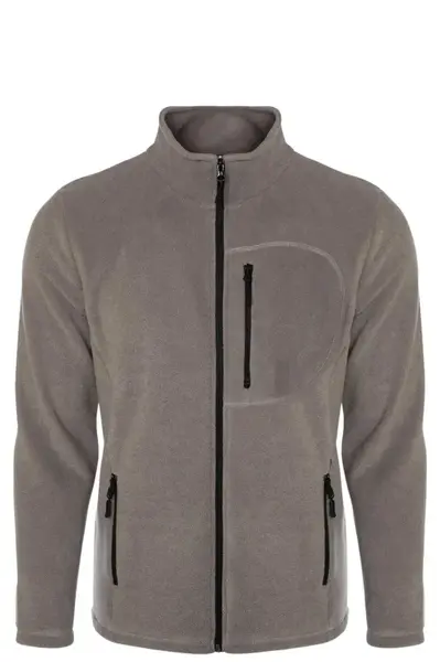 24601 Dewberry 5 Pocket Outdoor Full Zipper Fleece Jacket-DARK GREY