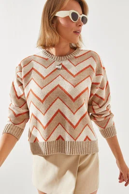 Bianco Lucci Women's Jacquard Sweater