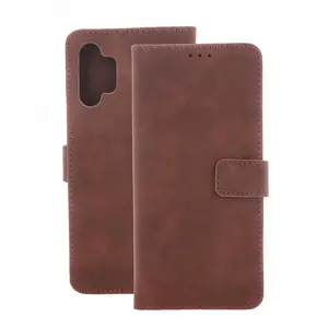 Flipové pouzdro Smart Velvet pro Xiaomi Redmi Note 14 Pro 5G/Redmi Note 14 Pro+ 5G, hnědá