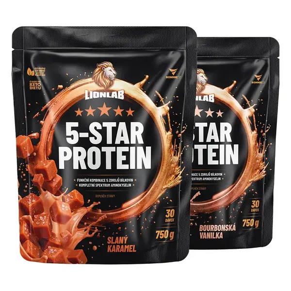Lionlab 5-Star Protein AKCE 1+1 slaný karamel&vanilka